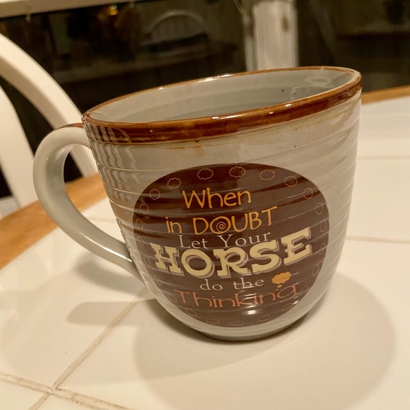 When In Doubt Let Your Horse Do The Thinking Ceramic Coffee Mug NWOT - Picture 1 of 2